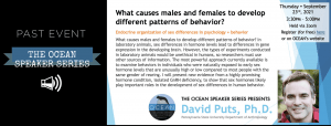 What causes males and females to develop different patterns of behavior Event